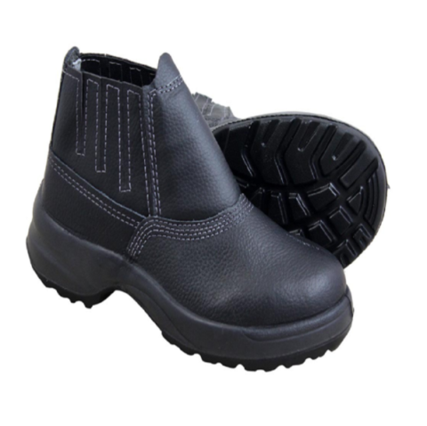 BOTINA BRACOL COURO PRETA BICO COMPOSITE CA 26467