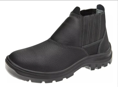 BOTA C/ ELASTICO BICO AÇO COURO RELAX PRETO VULCAFLEX CA  43377 - Image 2