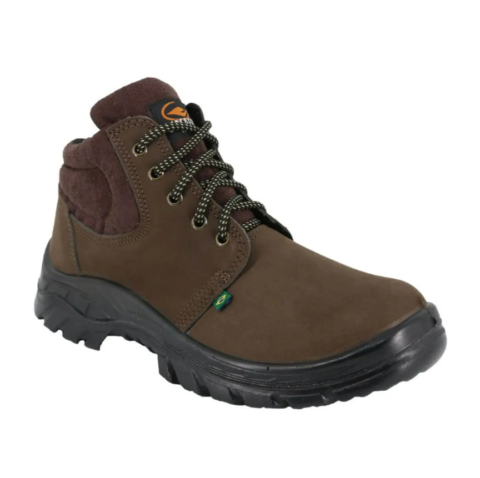 COTURNO NOBUCK CAFE ECOSAFETY BICO PVC - C.A. 40677