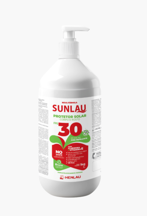 PROTETOR SOLAR SUNLAU FPS 30 1Kg C/ REPELENTE HENLAU