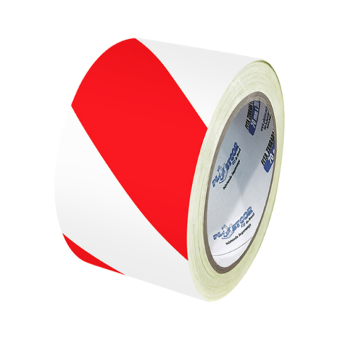 FITA ZEBRADA VERMELHO/BRANCO 200 M- PLASTCOR